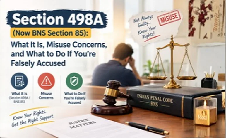 Section 498A IPC (now BNS Section 85) guide on misuse concerns and what to do if falsely accused